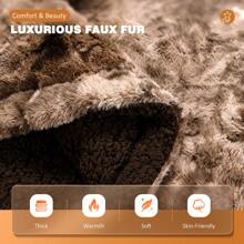 Yokimisu Electric Blanket Throw 50" x 60" Sherpa Heated Blanket, 6 Heating Levels & 4 Hour Auto-Off, Fast Heating,Over-Heat Protection, ETL and FCC Certification, Machine Washable - Brown - View 3