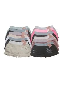 Set 12 Pieces Microfiber Girl's Boxer The Colors And Models Are Sent Randomly - 彩色 - 查看 2