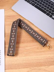 1pc Adjustable Brown Embroidered Bag Strap Durable & Fashionable Handbag Accessory For Shoulder Crossbody And Handbag Bag Accessories DIY Accessories Adjustable Shoulder Strap Bag Present
