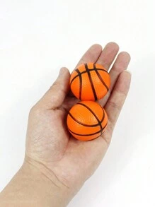 6 件裝迷你 Pu 泡沫籃球減壓彈力球玩具 - 橘色 - 查看 3