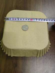 50 piezas Pergamino de freidora de aire - Marrón - Ver 4