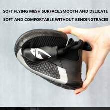 Men's & Women's Fashionable, Anti-smashing, Anti-stabbing, Breathable, Slip-resistant, Shock-absorbing, Steel Toe, Outdoor, Cushioning Safety Shoes For Work, Hiking, Mountain Climbing