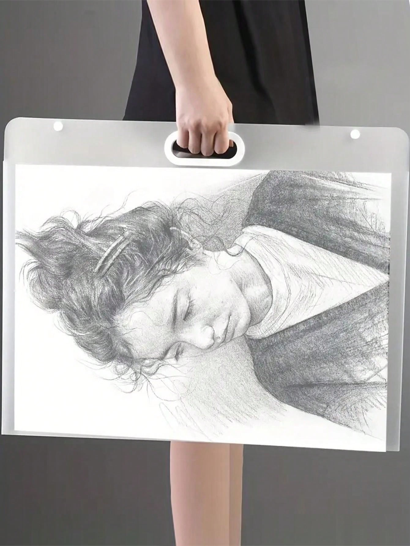 1pc 13.2x17.3 Inch Sketchbook Carrying Case Random Color, Drawing