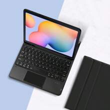 西班牙語軌跡板鍵盤套裝，適用於三星Galaxy Tab S6 Lite 10.4英寸P610 P613 P615 P618 P619平板電腦，具磁性分離功能的智能觸控板鍵盤 - 黑色-西班牙語佈局 - 查看 11