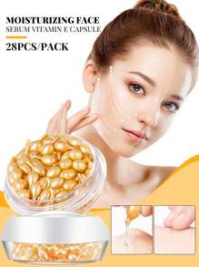 HEMEIEL 28粒/包透明質酸精華膠囊中性VE緊緻精華撫平皺紋旅行裝 - 金色 - 查看 2