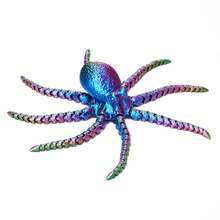3d 印章魚玩具,軟體動物,有 8 個可彎曲的腿;家居裝飾、桌面裝飾和海洋主題禮物 - 鐳射(紅綠藍) - 查看 10
