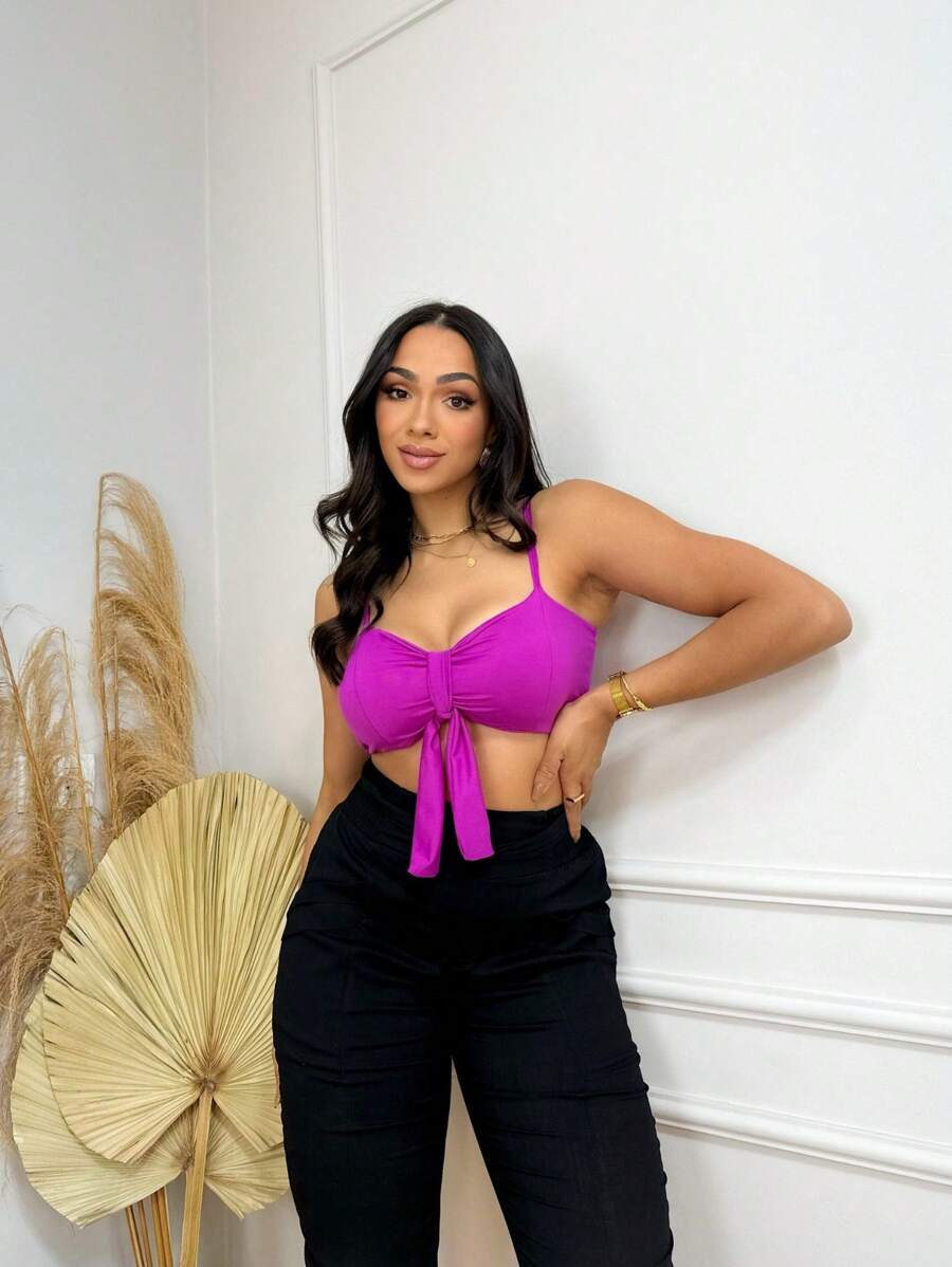 Women Tank Tops & Camis - Màu đỏ tím - Xem 1