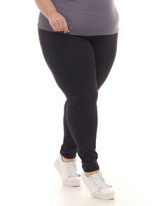 Plus Size Leggings - màu đen - Xem 4