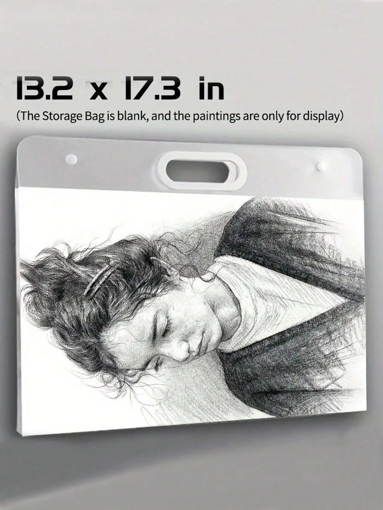 1pc 13.2x17.3 Inch Sketchbook Carrying Case Random Color, Drawing