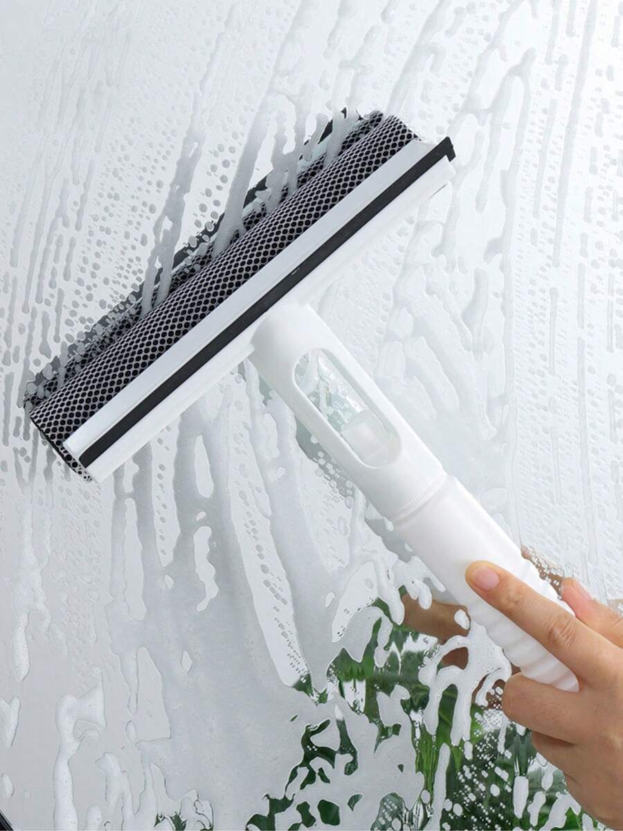 3-in-1 Window Cleaning Tool, Household Cleaning Equipment For High-rise Windows With Double-sided Wiper & Scraper - White - View 1