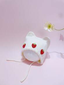 1 件白色嬰兒帽子和 3 件草莓形狀嬰兒帽子。時尚舒適的兒童針織帽,優質兒童羊毛帽。可愛保暖寶寶冬帽,潮流兒童針織無簷小便帽,柔軟舒適嬰幼兒針織帽,四季百搭兒童羊毛帽,跨境流行寶寶保暖帽,貼身舒適寶寶帽子,可愛柔軟寶寶冬帽。 - 白色 - 查看 6