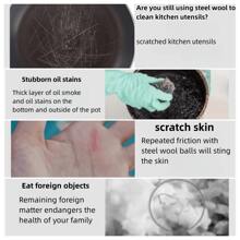 1 Cuộn 25 Chiếc Khăn Lau Nhà Bếp Dây Thép Chống Trượt Khăn Lau Rửa Bát Dùng Một Lần, Thay Thế Cho Len Thép, Không Trầy Xước, Không Dính, Có Thể Sử Dụng Trong Nửa Năm - Một cuộn giẻ lười màu xám - Xem 5