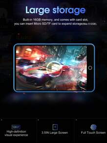 Portable Music Player with WiFi 3.5 inch 1080P Full Touch Screen MP3/MP4 - Blue - View 3