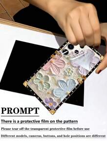 1 件多色花朵圖案手機殼兼容 Iphone 15 Pro Max - 彩色 - 查看 7