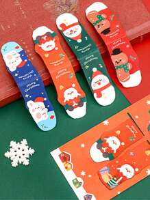 聖誕節磁性書籤,可愛的創意文具禮物,適合學生 - 藍色 - 查看 2