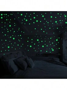 127 PCS Glow in The Dark Stars for Ceiling, Glowing Wall Decals Decor Stickers,( 127Pcs Green)3D Adhesive Dots Decor Starry Sky Decor for Kids Bedroom or Birthday Gift - Green - View 1