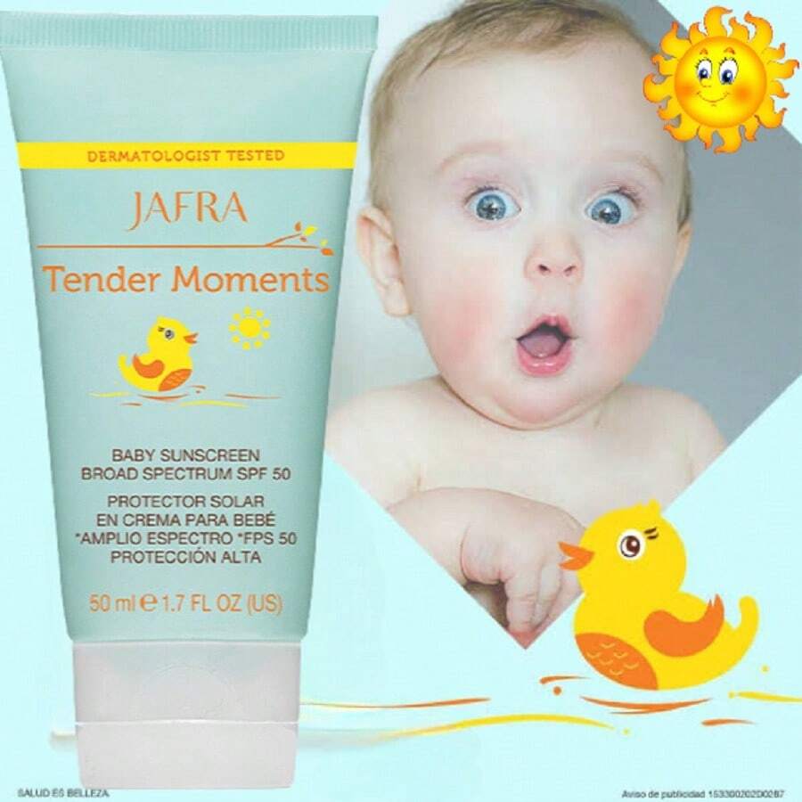 Jafra Tender Moments Protector Solar para Bebe 50 FPS - Azul y blanco - Ver 1