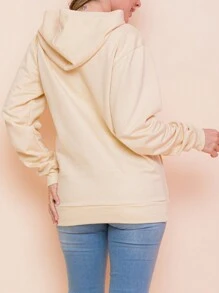 Women Sweatshirts - 米色 - 查看 2