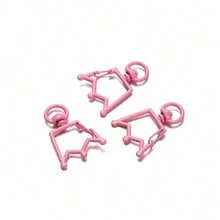 5pcs/pack Enamel Crown Keychain Diy Handmade Jewelry Pendant Accessory - one-size - View 14