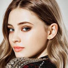 feilok 1對時尚獨特的金色925純銀鋯石十字與無限符號耳釘,適合女性和女孩日常佩戴或作為生日、婚禮、聖誕節和情人節等節日的禮物