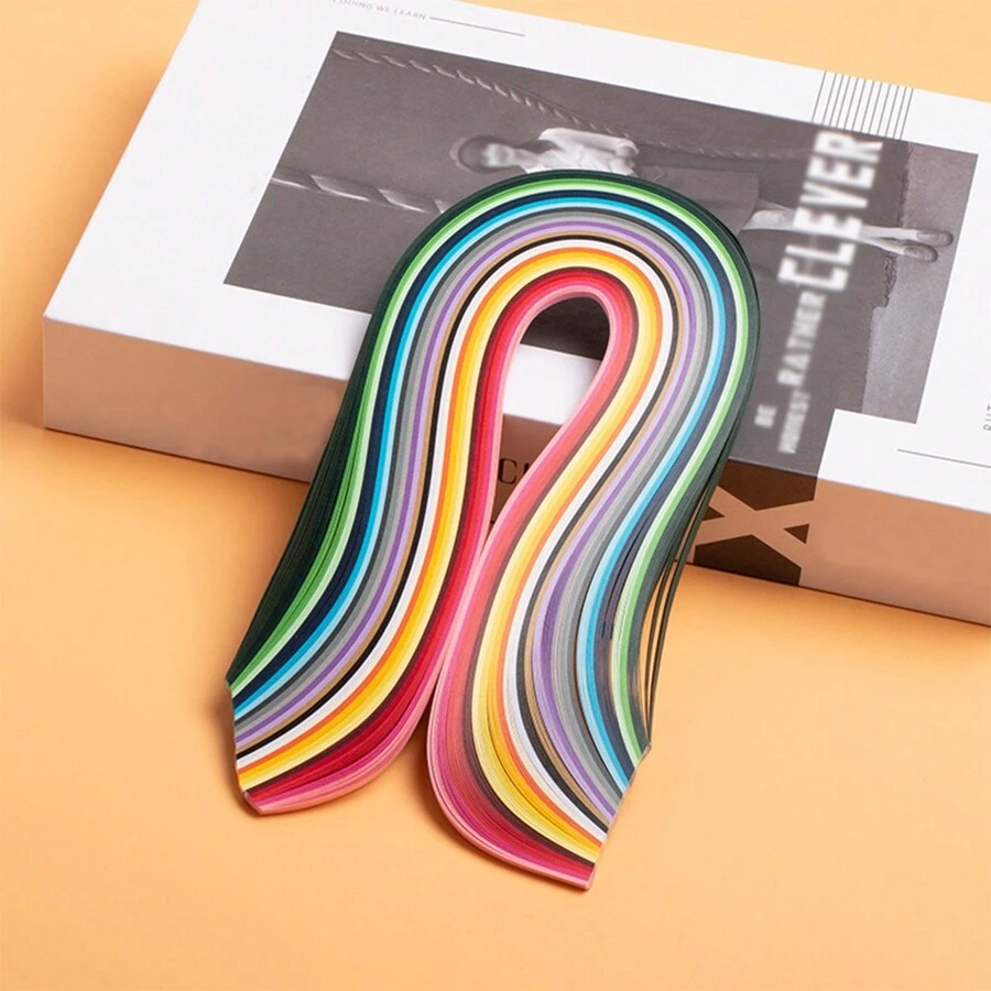 260stripes 39cm/15.35inch DIY Craft Paper Colorful Quilling Paper DIY Hand Craft Quilling Tools Origami Paper 3/5/7/10mm Width 26 Colors - Multicolor - View 1