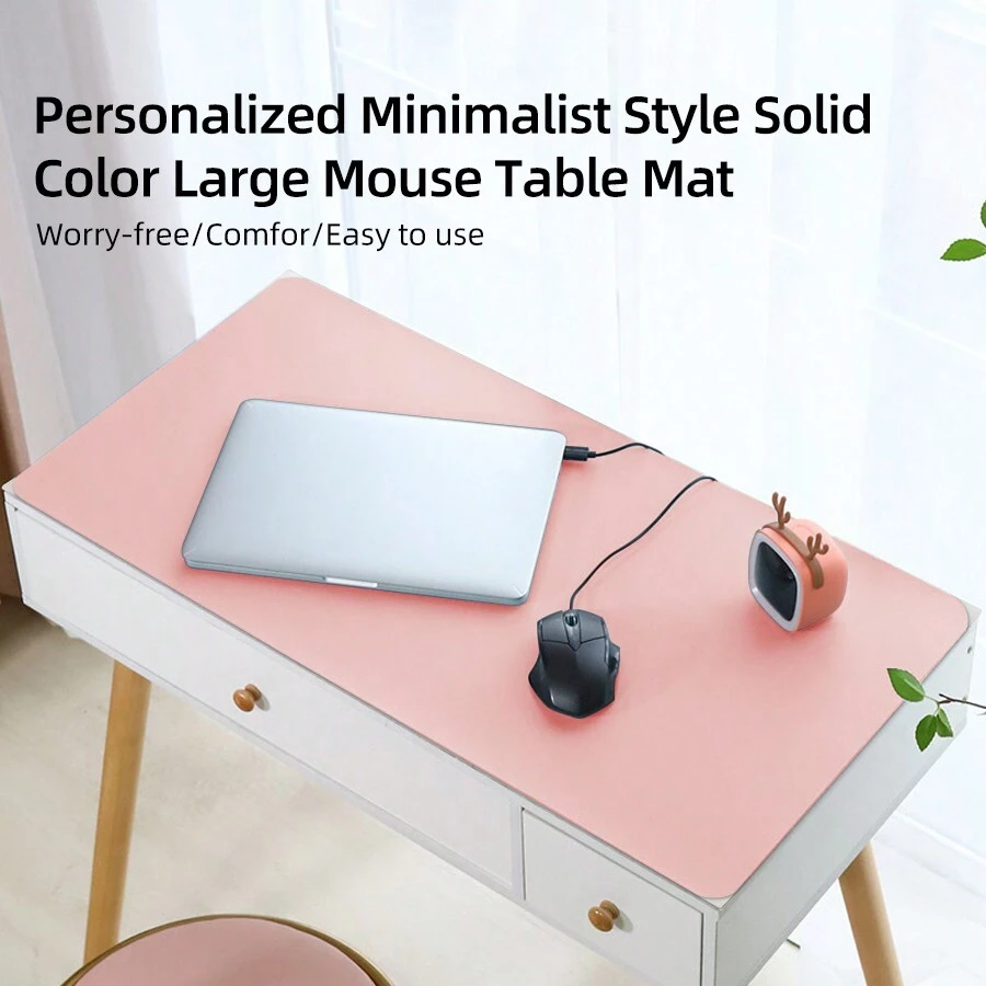 1pc Pink 60cmx30cm Large Size Office Keyboard & Mouse Pad, Anti-slip ...