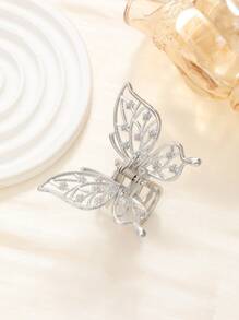 1pc Fashionable Hollow Out Butterfly Ponytail Holder Street Hair Claws Claw Clips Hair Clips Hair Jaw Clip Hair Clamps Hair Clutch Hair Catcher Clip, School Stuff, College Fall Winter Hair Accessories For Women For Vacation Outfits Woman