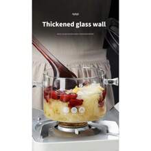 1 件 1500 毫升/52.79 盎司透明玻璃汤锅带盖，玻璃锅方便面锅用于炉灶烹饪，电陶炉汤锅用于烹饪，玻璃锅，厨房小工具，厨房配件，家庭厨房用品海鲜煮 - 玻璃鍋1500ml - 查看 6