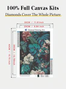 1 件插花 Diy 鑽石畫無框,全鑽牆藝術裝飾,適合初學者、成人、禮物 - 彩色 - 查看 2
