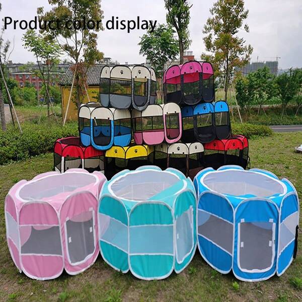 1pc Random Color Multifunction Pet Octagonal Tent Delivery Room