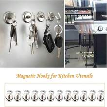 12pcs 16mm Neodymium Magnet Hook Strong Magnetic Hooks For Household Use - Silver - View 3