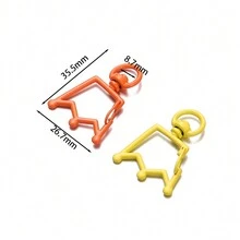 5pcs/pack Enamel Crown Keychain Diy Handmade Jewelry Pendant Accessory - one-size - View 2