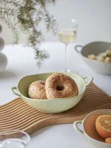 1 件，小麦秸秆饭碗，家用圆形陶瓷碗，用于面条水果汤米饭莎拉，轻巧且牢不可破，适用于洗碗机和微波炉，餐具，厨房用品