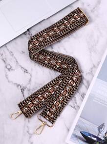 1pc Adjustable Brown Embroidered Bag Strap Durable & Fashionable Handbag Accessory For Shoulder Crossbody And Handbag Bag Accessories DIY Accessories Adjustable Shoulder Strap Bag Present