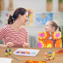 大理石彩繪藝術套件，適合6-12歲男女兒童，藝術工藝品套裝，最好的青少年彩繪耶誕節，生日和新年禮物，適合4-10歲兒童，大理石彩繪套件（顏色和細節隨機）。 - 彩色 - 查看 6