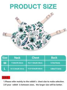 Supet 1 Peça Conjunto De Arnês E Guia Para Animais De Estimação Respirável E Fashion Com Padrão Impresso Para Atividades Ao Ar Livre (adequado Para Coelhos)