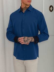 Men Shirts - Màu xanh lam - Xem 3