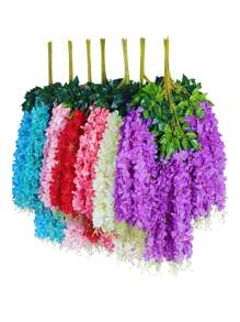 1 Kit Of 12 Pieces Of Wisteria Wisteria. Beautiful Artificial Hanging Flower. Ideal For Wedding, Event, Party, Home Or Office Decoration. - 紫丁香色 - 查看 2