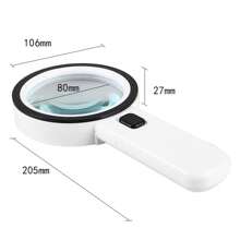 1 Lupa Con 12 Luces Led, Lupa 30x Para Lectura - Blanco - Ver 7