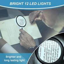 1 Lupa Con 12 Luces Led, Lupa 30x Para Lectura - Blanco - Ver 6