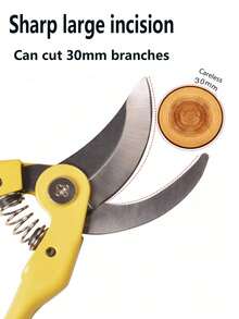 Gardening Pruning Shears For Branches, Multifunctional Heavy Duty Tree Trimming Scissors For Fruit Trees, Landscaping Gardening Hand Tool - Yellow - View 2