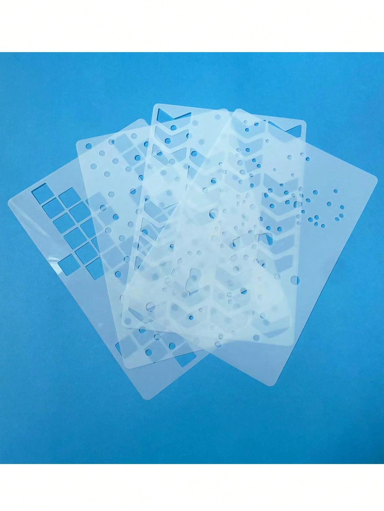 1 Pack Of 4 Drawing Stencil Templates For Airbrushing And Graffiti Art