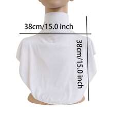 1 pezzo Scaldacollo in seta per donna, dolcevita come strato base, rimovibile per l'inverno