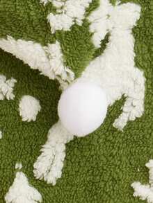 1pc Unisex Christmas Snowflake Pattern Hooded Plush Pet Clothes For Cats And Dogs - Multicolor - View 5