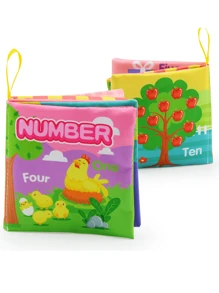 1套1-10數字軟布嬰兒書玩具,假日禮品袋小禮物 - 彩色 - 查看 1