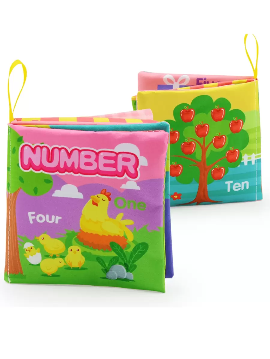 1套1-10數字軟布嬰兒書玩具,假日禮品袋小禮物 - 彩色 - 查看 1