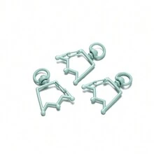 5pcs/pack Enamel Crown Keychain Diy Handmade Jewelry Pendant Accessory - one-size - View 5