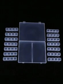 1set (56 Grids) Jewelry Storage Box Organizer - White - View 5