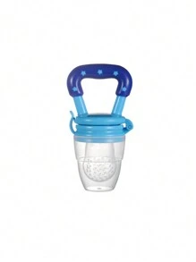 1pc Blue Infant & Toddler Food-grade Silicone Fruit & Vegetable Supplementary Feeding Mesh Bag, Perfect For Chewing, Grinding Teeth And Daily Feeding