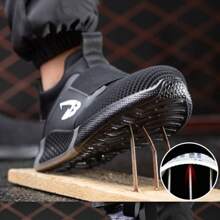 Men's & Women's Fashionable, Anti-smashing, Anti-stabbing, Breathable, Slip-resistant, Shock-absorbing, Steel Toe, Outdoor, Cushioning Safety Shoes For Work, Hiking, Mountain Climbing